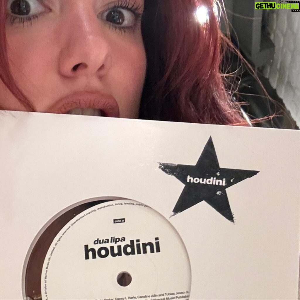 Dua Lipa Instagram - 7inch Houdini on crystal clear vinyl babyyyyy!!!!! LIMITED NUMBERS ~ PRE ORDER YOURS NOW ⭐️🖤 https://wmg.lnk.to/houdini7