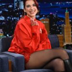 Dua Lipa Instagram - 12hrs in NYC to see my fave @jimmyfallon to kick off the holiday season right!!!! @fallontonight ❄️❤️