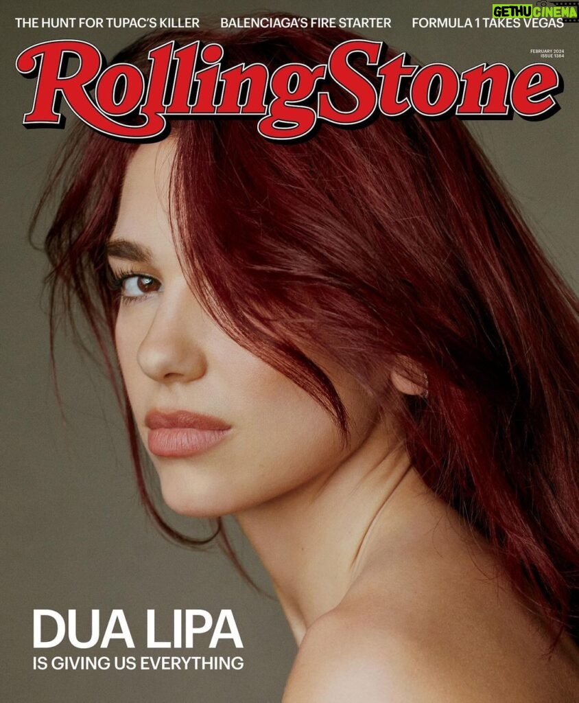 Dua Lipa Instagram - we're locked in!!! @rollingstone thank you for having me 🫀 Feb 2024 shot by @michaelbaileygates written by @brittanyspanos