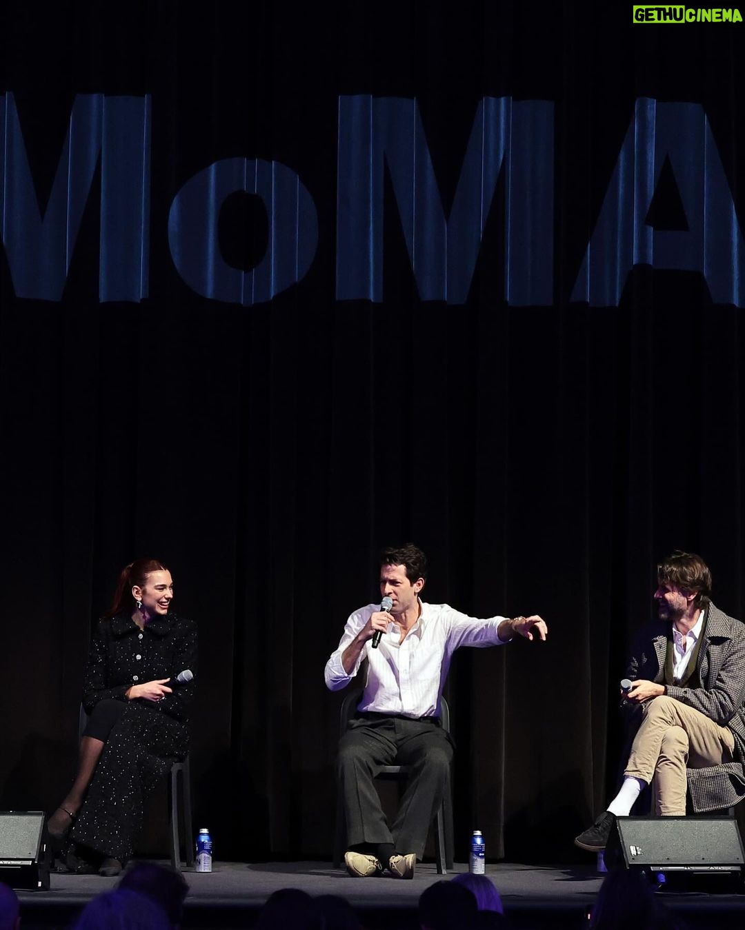 Dua Lipa Instagram - Last night for MoMA's contenders q&a with my buddies @iammarkronson & @wyattish talking about our song "Dance The Night" and music for @barbiethemovie ๐@themuseumofmodernart