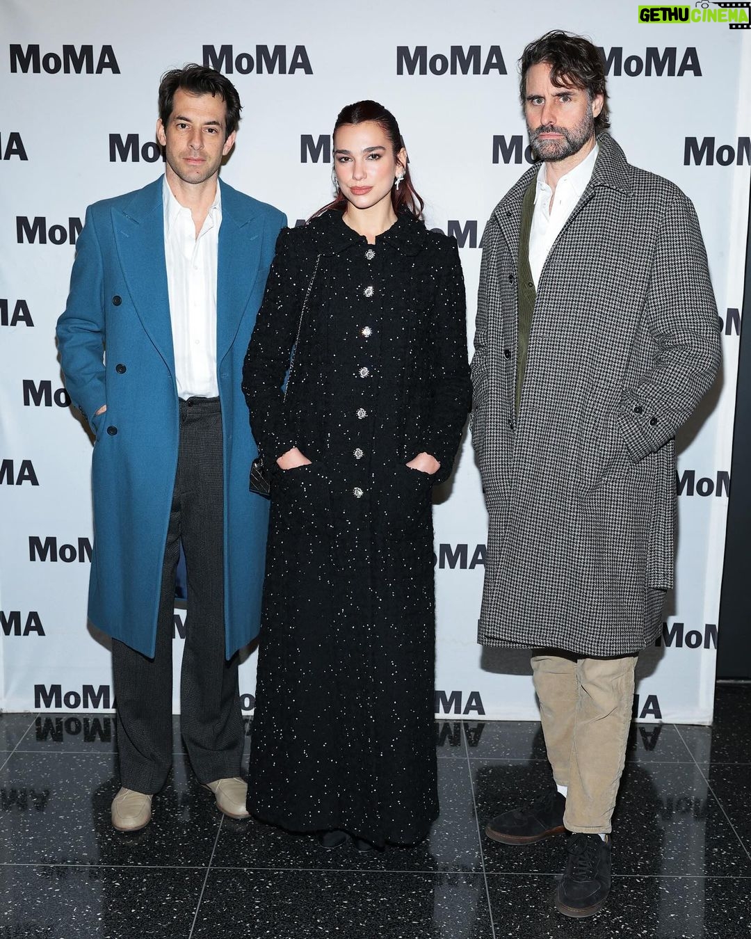 Dua Lipa Instagram - Last night for MoMA's contenders q&a with my buddies @iammarkronson & @wyattish talking about our song "Dance The Night" and music for @barbiethemovie ๐@themuseumofmodernart