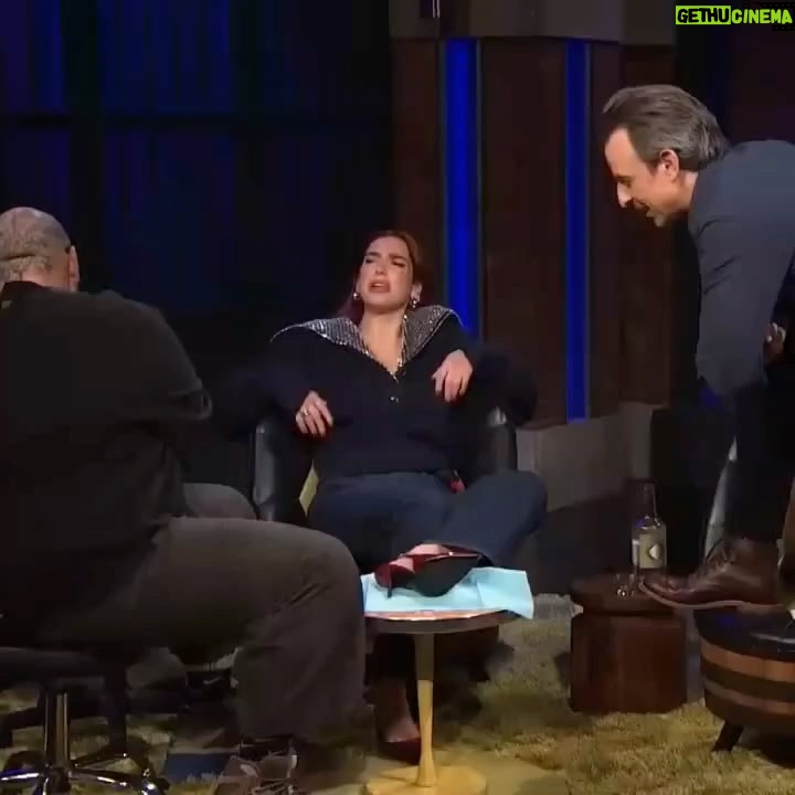 Dua Lipa Instagram - Last night on @latenightseth @sethmeyers !!! We even got matching tattoo's ⭐️ catch the full thaaang on youtube!!!