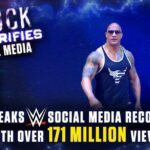 Dwayne Johnson Instagram - Not a bad days work. The people break the records, not me. I just try and look cool, don’t screw up and not cuss too much 😈💀🎤 Love U back. @wwe #peopleschamp ✊🏾