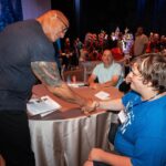 Dwayne Johnson Instagram - Droppin that old school Rock theme music for my boy Jayden Harden from @makeawishamerica! Jayden is 15 and he’s awesome!! Jayden’s wish was to meet, “the people’s champ”. He is a HUUUUUGE ROCK & pro wrestling fan and we had a BLAST chopping up his favorite wrestlers and matches!! I LOVE pro wrestling so my time with Jayden was super dope! 💪🏾🩵 I told him a little secret 🤫 that may or may not involve some dude returning to WWE to lay the SmackDown on all their candy asses 😉👋🏾 There’s a lot of negative and toxic noise out there in the world - but there’s a lot of positive, good things too, and Jayden is one of them. #MakeAWishDay #21Kids #BestDayEver