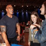 Dwayne Johnson Instagram - This is Grace Eline from @makeawishamerica She’s 16 and she’s awesome! Grace’s wish was to meet me. And I was lucky to meet her! Incredibly selfless young woman who is running her own organization that helps kids battling cancer - with support, love, positivity & KINDNESS. Amazing girl. I told her when I was 16 the only “running” I was doing was from the cops 😂👮🏽‍♀️🙋🏽‍♂️🤦🏽‍♂️ There’s a lot of good kids doing amazing things out there in the world, and Grace is one of them. #MakeAWishDay #21Kids #BestDayEver