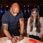 Dwayne Johnson Instagram – This is Gabrielle Cox from @makeawishamerica. 
She’s 15 and she’s awesome! 

Gabrielle’s wish was to meet me. 

Truth is, I was lucky to meet her. 

Very cool girl who has this strong measured teenager demeanor and you can tell when she locks into something, she does it. I love it! 

So much negativity in the world today, but if you look deeper – you’ll find so many good things and good people, and Gabrielle is one of them. 

#MakeAWishDay 
#21Kids
#BestDayEver