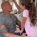 Dwayne Johnson Instagram – Rules are rules ✔️
Whoever drops cuss words in the Johnson household, must suffer the consequences of a nasty soaped up sponge in the mouth 🧼 🧽 

Not surprisingly, the guilty one always happens to be Dwanta Claus 🎅🏾🤣🥃
