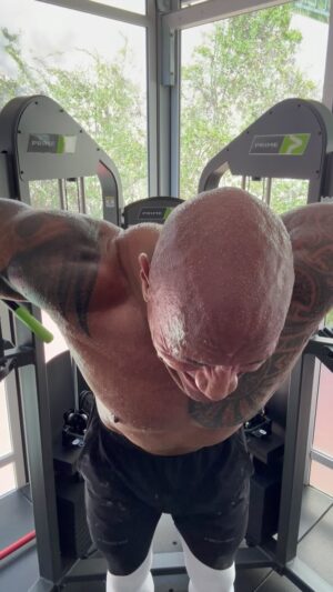 Dwayne Johnson Instagram - Hot as hell today in the gym like a sauna, but great training session. We pushed hard and made progress. 
Been applying the “get to” philosophy lately when it comes to pushing myself, getting after it and raising the bar. 
And that mindset has really helped me calibrate my perspective and get even more focused. 

We “get to” put in the work 
As opposed to we “have to” 
Big difference you can apply to all areas of life in a positive way. 

Grateful for the grind. 
Have a productive week, my friends. 

*go super light on this chest finisher and squeeze the hell outta the reps. 

#GetToPhilosophy 
#ironparadise