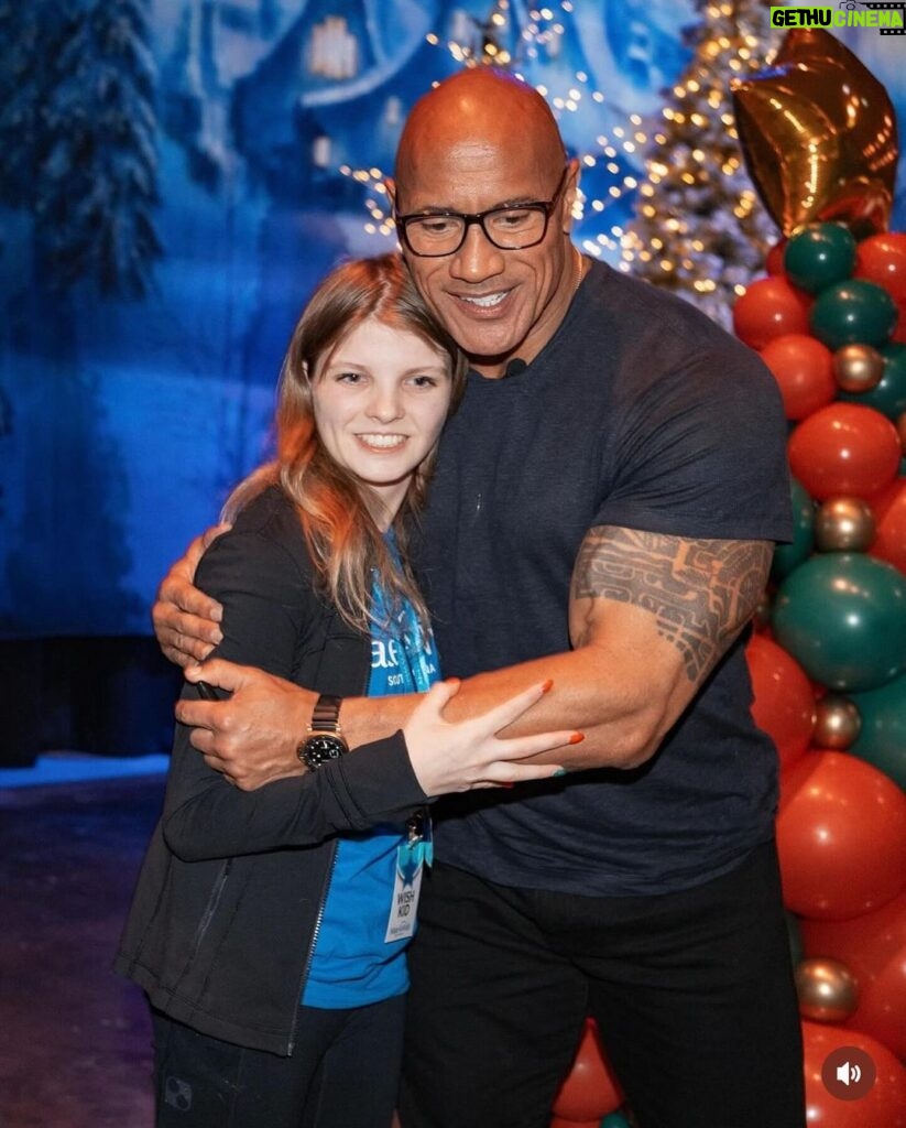 Dwayne Johnson Instagram - This is Caroline Keziah from @makeawishamerica. She’s 18 and she’s awesome. Caroline’s wish was to meet me. Such a cool girl and she knows EVERYTHING ABOUT @corvette’s 🤯👍🏾 Especially classic Stingrays - clearly she’s got great taste 😉🏎️💨 Tears of joy are good - I’ll take ‘em all. Still a lot of positive and good things happening around the world, and Caroline is one of them. #MakeAWishDay #21Kids #BestDayEver