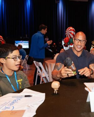 Dwayne Johnson Instagram - This is Bart Tehune from @makeawishamerica. 
He’s 12 and he’s awesome. 

Very special boy whose wish was to meet me. 

We share a crazy sense of humor and I’m super lucky I got the chance to meet him. 

Soon as I sat down he said, “please don’t be weird” and I said “dude I’m super weird” 😂🙋🏽‍♂️

There’s still a lot of positive and good stuff that’s happening around the world - and Bart’s one of them. 

#MakeAWishDay
#21Kids 
#BestDayEver