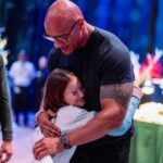 Dwayne Johnson Instagram – I turn into a big emotional dinosaur 🦖🥹 when I meet these little girls who look at me like this – because it reminds me of my three daughters that I’ve been blessed with. 

This is Maya Walter from @makeawishamerica. 

She’s 11 and she’s awesome! 

This heart stealer was such a joy to spend time with. So cool, calm, poised and beautiful energy and demeanor. 

BUT, don’t get it twisted, she’s also a bad ass and a real fighter too! Don’t let that smile fool ya 🥰😉

We hung out. 
I signed her cast (crazy story about her break 👀) 
She gave me awesome bracelets – representing lyrics from my rap song “FACE OFF” 

💥It’s about drive, it’s about power 💥 

Lots of toxicity out there in the world, but if you look past that – there’s much more positivity and hope – and Maya is a shining example of that. 

#MakeAWishDay
#21Kids 
#BestDayEver 
#TeamGirlDad