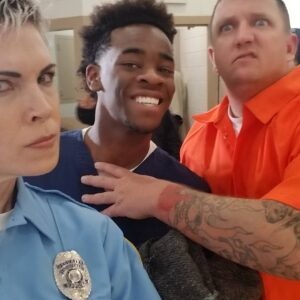 Eaddy Mays Instagram - Put me on set with a badge and an attitude...pfft...even the director gets no slack! #villainforlife @reddigitalcinema #redcamera #setlife 🎥 #Redeemed
(Thank you, @karenvalero16 ❤)