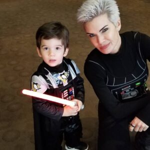 Eaddy Mays Instagram - Just gave my light saber to THIS #badass dude! @penguins @starwars
 #whoworeitbetter #hedid 
#hockey