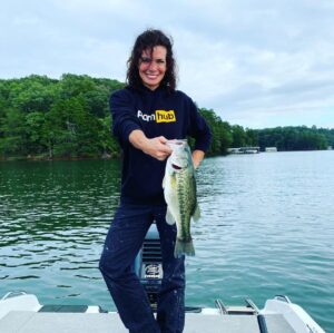 Eaddy Mays Instagram - Eeee! 🤩 Caught my first ever fish (nor counting the paid deep sea fishing in the past) this week!  Had to post the picture with the finger in it cuz it made me LOL 😂😜 I hope you’re finishing ways to stay (relatively) sane during this _____ year 😣 I’m thinking about you. 💓 Stay encouraged! This crap has gotta get better eventually, right?! 🥴 RIGHT! 👍🏼 Okay? Okay. 😉😘