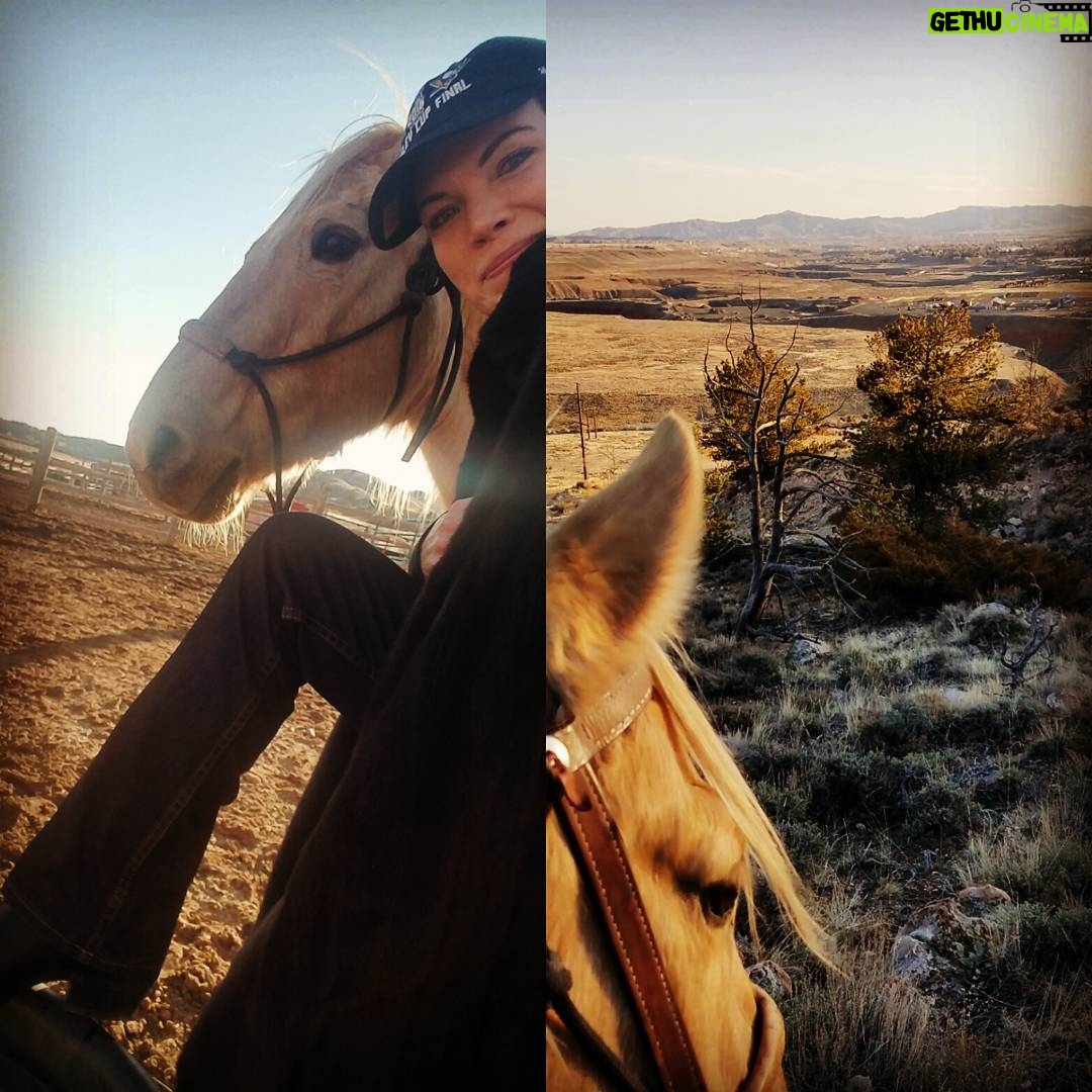 Eaddy Mays Instagram - In the #rockies by myself, I watched the sunrise on horseback this morning 🐎 (Thanks @ronjstewart for making the dream come true!) #Wyoming #horselife