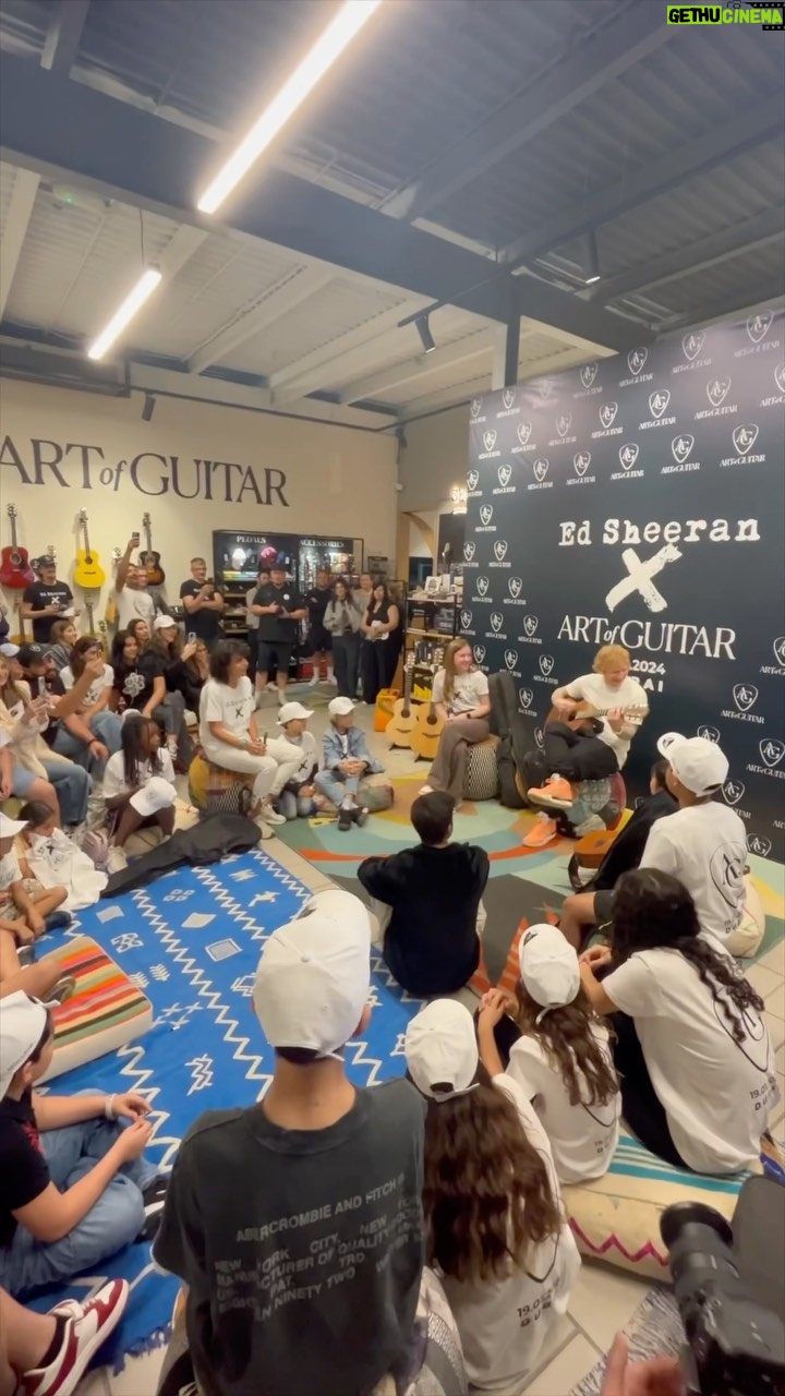 Ed Sheeran - 598.3K Likes - Went to see some music school kids today in Dubai ! Off to the stadium now for the first show see you all l8er x