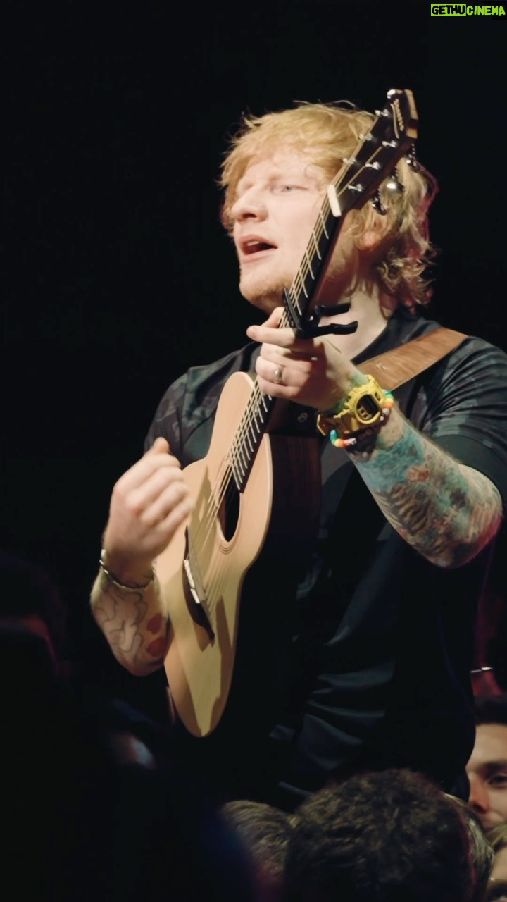 Ed Sheeran Instagram - Debuting American Town unplugged in the audience tonight, apologies for the sound but it’s raw and I’m drunk currently so don’t mind too much. Autumn Variations out 29th September