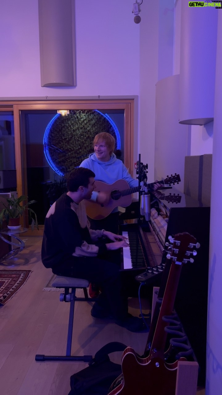 Ed Sheeran Instagram - December 1st. Which means it’s officially time to unthaw Merry Christmas with man like Elton. Here’s me and @fredagainagainagainagainagain jamming it yesterday @eltonjohn. Have a good December people x