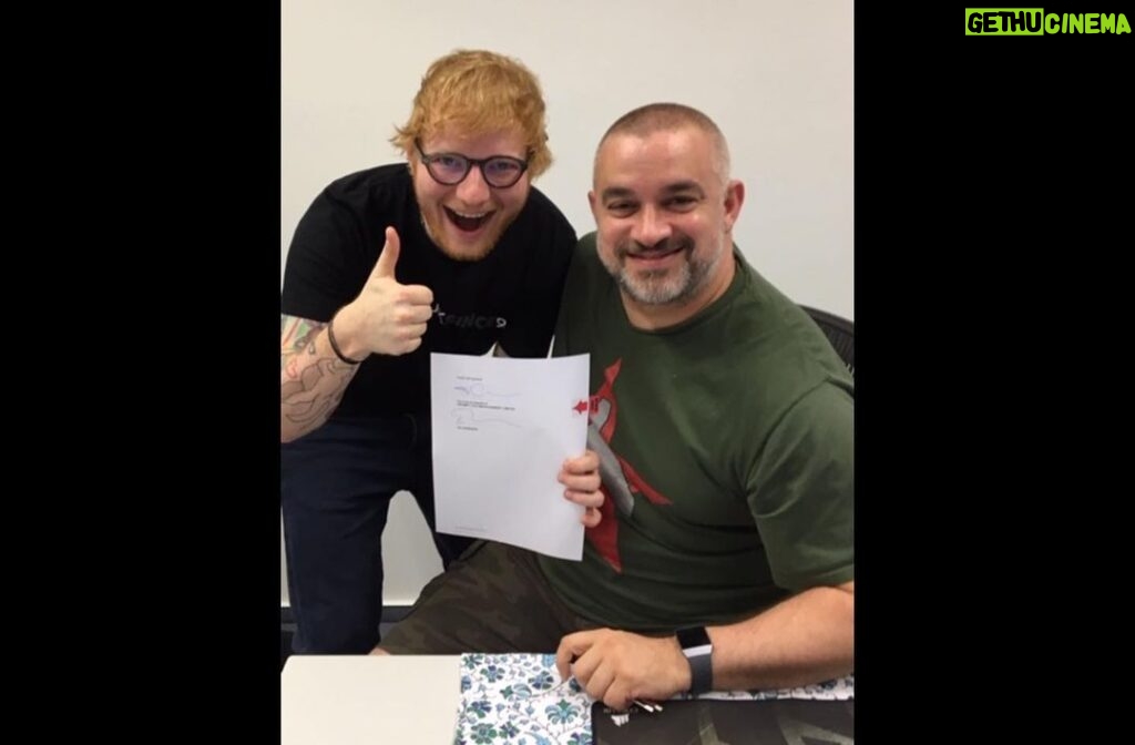Ed Sheeran Instagram - Happy 50th birthday to my manager @stuartcamp73. You changed my life and no one works harder. Even when we’d become successful I still pretended I had to sleep at your house because I loved hanging out so much, then you moved, so I moved upstairs. Then you moved again and I can’t annoy you as much. But I love you more than you know (you probably do know though). Thank you for always believing in me and telling me when my shit ideas were awful. And happy 50th you dinosaur xx