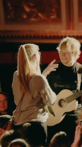 Ed Sheeran Instagram - Was singing Afterglow as part of the encore in Berlin, when I heard @annemie_99 harmonising with me, so decided to bring her up to finish the song with me. This wasn’t pre planned at all, and she absolutely smashed it. Thanks so much for ending such a special show with me, I loved it x 📹 @liampethickphoto @mushroomcreative