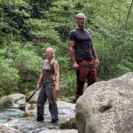 Ed Stafford Instagram - Stills shoot done ✅ and we start filming today. Great to have old mate @ness_knight here in Taiwan to race against. Especially impressive as she’s a new mum and having to be apart from little Ava for the best part of 3 weeks. Not easy at all and takes me back to when @laurabingham93 left 8-month-old Ran with me for 2 months to paddle the Essequibo. 🛶 Race starts tomorrow. 🥵 #survival #strongwomen #strongmum #bushcraft #survivalskills @craftlabknives @craftlableather