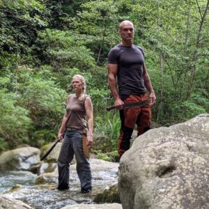 Ed Stafford Instagram - Stills shoot done ✅ and we start filming today. Great to have old mate @ness_knight here in Taiwan to race against. Especially impressive as she’s a new mum and having to be apart from little Ava for the best part of 3 weeks. Not easy at all and takes me back to when @laurabingham93 left 8-month-old Ran with me for 2 months to paddle the Essequibo. 🛶 Race starts tomorrow. 🥵 #survival #strongwomen #strongmum #bushcraft #survivalskills @craftlabknives @craftlableather