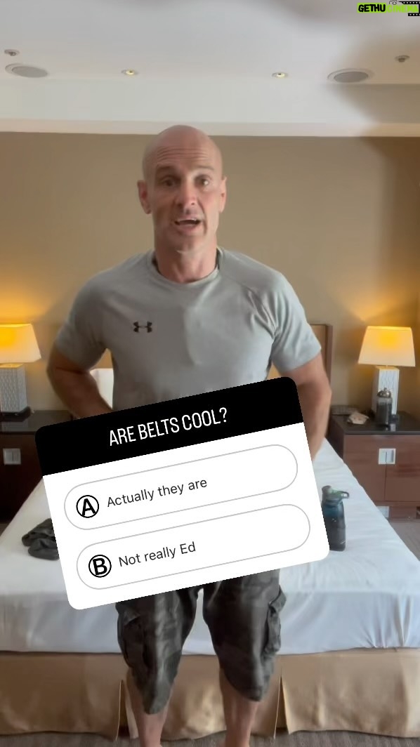 Ed Stafford Instagram - Survival tip 2 (using just what I’ve found in my hotel room!). The innocent belt - who’d have known? 😏 Taipei, Taiwan