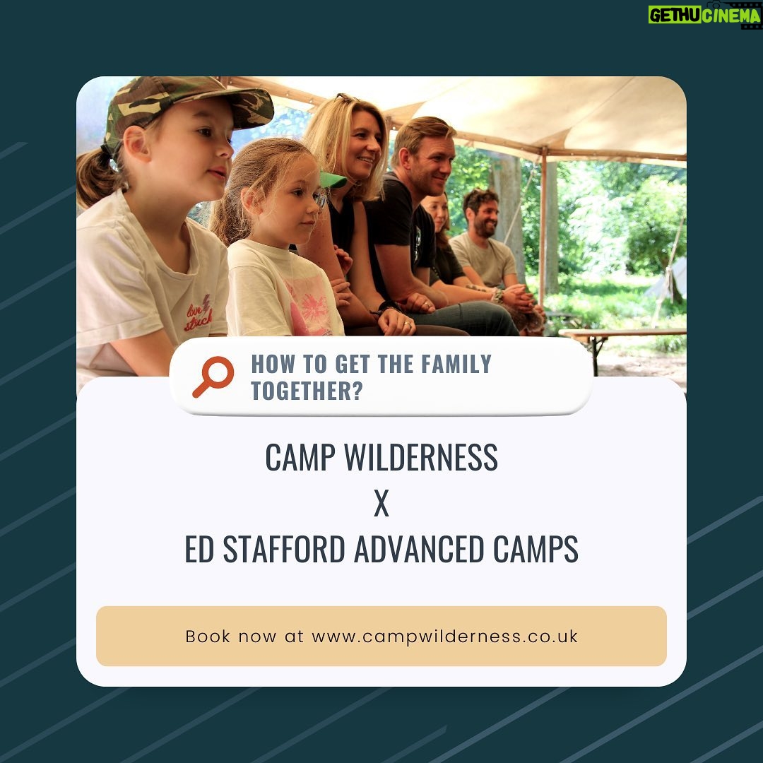 Ed Stafford Instagram - It’s World Well-being Week. 🥰 Camp Wilderness is the perfect way to help priortise not just your kid's wellbeing this summer, but the whole family’s. It’s a little time to reset together in the woods 🌳☀️ Practicing a totally tech-free philosophy on our camps, it's a great opportunity to disconnect, unwind and re-engage with each other and with nature. (Ie actually speak to each other! 🤣😱) Link in bio ⬆️ campwilderness.co.uk #CampWilderness #Camping #Adventure #SummerHolidays #holidaycamp @campwildernessuk #worldwellbeingweek #survivalcourses #summercamp United Kingdom