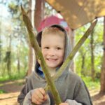 Ed Stafford Instagram – In the woods making hazel steaks to repair the dodgy steps with my little Peaky Blinder 🥰🪵 Leicestershire