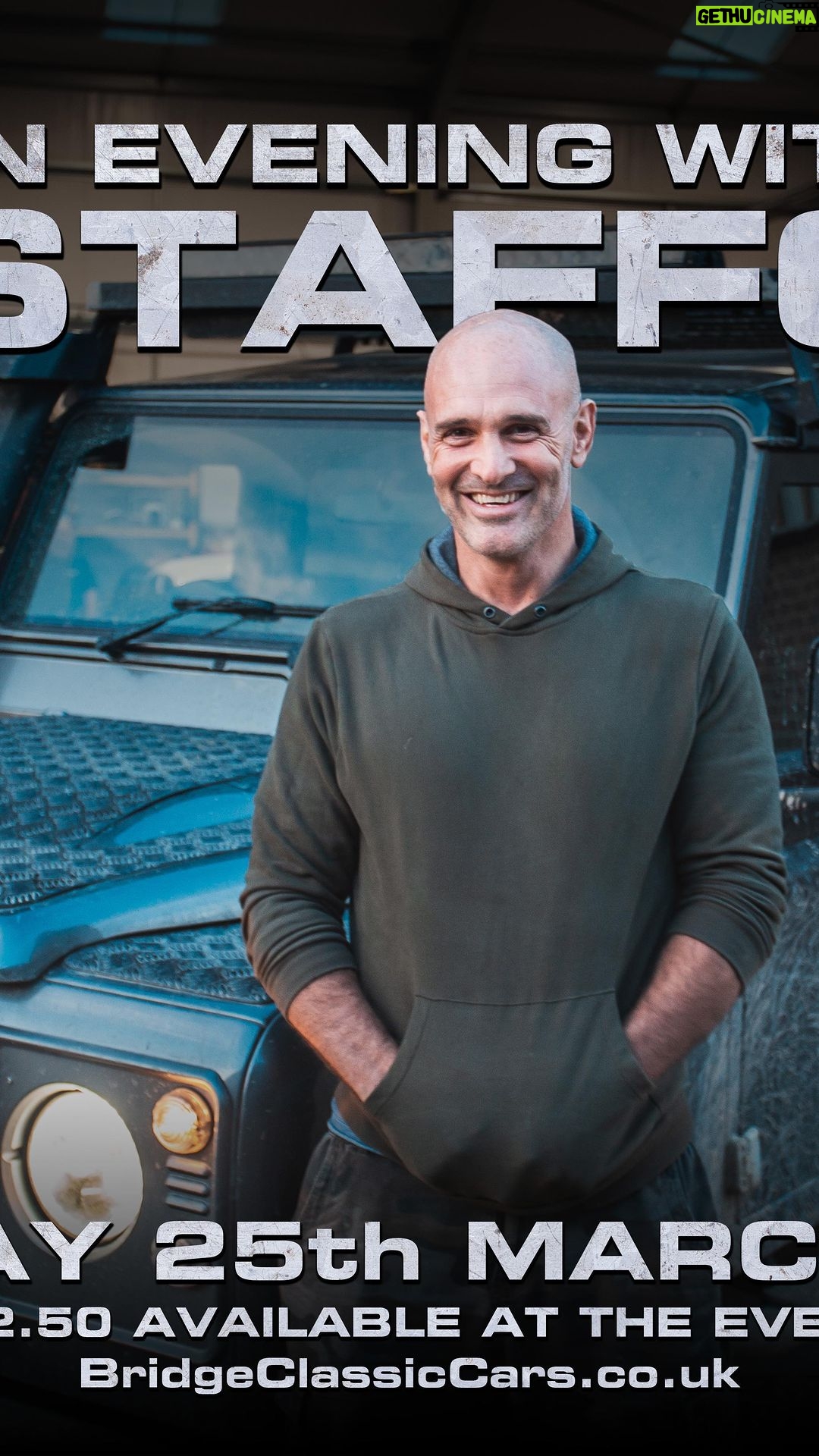Ed Stafford Instagram - If you live near Ipswich and want to come to an “evening with” me at @bridgeclassiccars (and are free on Saturday 25th) then see link in my bio to get tickets. On the night we will also draw the winner of my 2015 #defender110 which has had a respray and looks very different to when it was on the cover of @land_rover_monthly. Tickets still available to win the car too. Again see link in bio. 😎 @landrover @landrover_uk #defender #landroverdefender