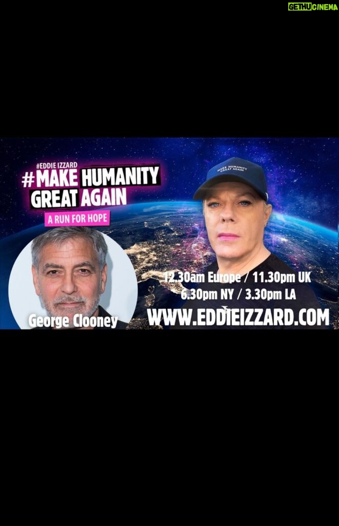 Eddie Izzard Instagram - Thanks to #GeorgeClooney for the incredible donation to get past the fundraising goal and for inspiring people to spread the luck. If you're able to, please consider donating at www.crowdfunder.co.uk/eddie to #MakeHumanityGreatAgain - The Beekeepers