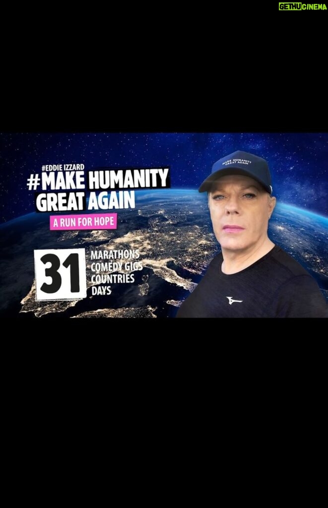 Eddie Izzard Instagram - Immense thanks to everyone who gave their time, donated & bought tickets to #MakeHumanityGreatAgain! It's never too late to donate at www.crowdfunder.co.uk/eddie for FareShare, Uniting to Combat NTDs, Covenant House International, CARE International UK, Walking With The Wounded - The Beekeepers