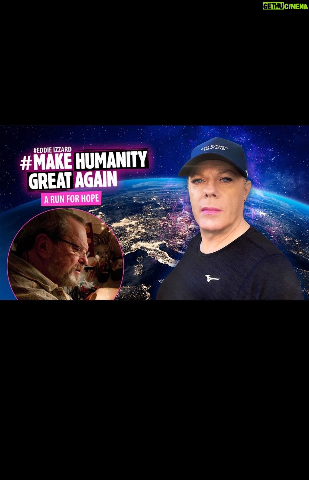 Eddie Izzard Instagram - #MontyPython 's Terry Gilliam admonishes Eddie for doing quite so much running. Eddie is performing a live stand up gig and will return to finish the last of today's double marathons at 8:30 PM GMT. Please support donate at www.crowdfunder.co.uk/eddie - The Beekeepers