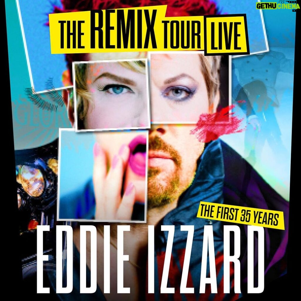 Eddie Izzard Instagram - UK! Tickets are available through the link in bio as well as ticketmaster.co.uk . Check both for ticket availability. #eddieizzardremixtour #eddieizzard