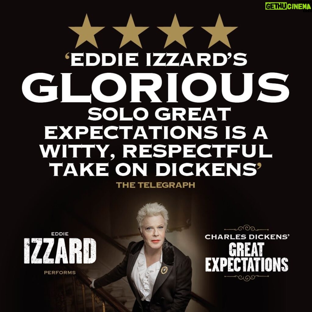 Eddie Izzard Instagram - Less than a week left. Tickets still available for select shows. Tickets link in profile OR at https://ticketing.nimaxtheatres.com/tickets/series/GAGEX01M?promo=WEB