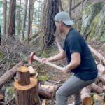 Eddie Liu Instagram - Indoor cat goes outdoors; has a really nice time. Swipe to the last slide to see how dangerous I am with an axe...and by that I mean a liability (my bad, Kendell @bootneck_45). British Columbia, Canada