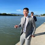 Eddie Liu Instagram - Congratulations @kendo482 and @meganhui! So grateful to be your friend and to have been part of your special day - both at Ken's Super Secret Stunt 💍 and your wedding day. You two are the best and deserve all the best. #fakefallingforrealove