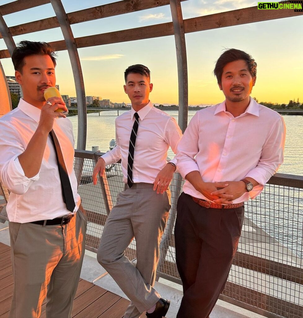 Eddie Liu Instagram - Congratulations @kendo482 and @meganhui! So grateful to be your friend and to have been part of your special day - both at Ken's Super Secret Stunt 💍 and your wedding day. You two are the best and deserve all the best. #fakefallingforrealove