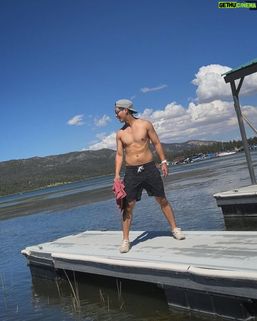 Eddie Liu Instagram - We love a water and mountain combo Big Bear Lake, California