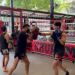 Eddie Liu Instagram - Flowin in Bangkok 🇹🇭🥊 Thank you @krudamgym_ 🙏🏼