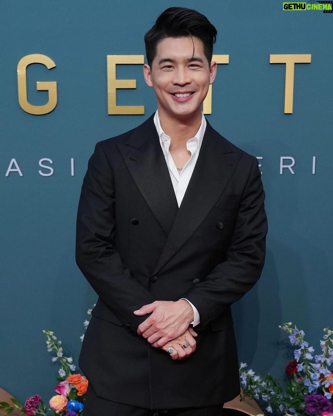 Eddie Liu Instagram - Unfo Gala '23 aka Asian prom night Thank you @character.media for having me and for an unforgettable night celebrating our entertainment community Styled by @benjaminholtrop Grooming by @caitlinkrenzbeauty Suit @samirbachkamiofficial Time piece @omega #unfo