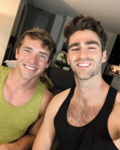 Eduardo Sanchez-Ubanell Instagram - New YT video, link in bio! @andrewgoesplaces and I answered your questions to test “how gay we are.” Who do you think won? 🏳️‍🌈🤔 West Hollywood, California