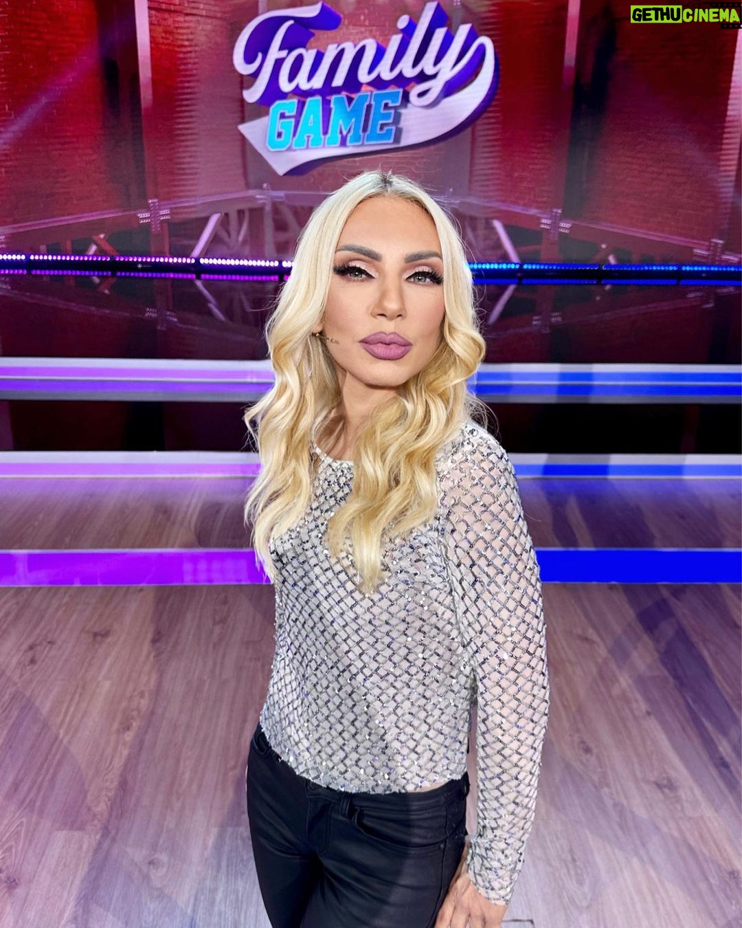 Elena Tsavalia Instagram - “ The job of the artist is always to deepen the mystery “ ~ Francis Bacon ~ Thank you my artists @annaziazia ❤️ @olga_tatsi ❤️ @seminastella ❤️ #tv #tvshow #saturday #saturdaynight #game #letsplay #today #makeup #styling #hairstyling