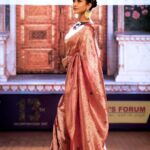Elina Samantray Instagram - Wearing indian Handloom is my favourite thing these days..🫶💗 Wearing @atulyakarigariindia
