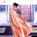 Elina Samantray Instagram - Wearing indian Handloom is my favourite thing these days..🫶💗 Wearing @atulyakarigariindia