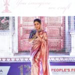 Elina Samantray Instagram - Wearing indian Handloom is my favourite thing these days..🫶💗 Wearing @atulyakarigariindia