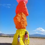 Elisabetta Fantone Instagram - We're busy making memories in #Vegas, the ultimate colorful playground. #SevenMagicMountains 💛🧡❤💜💙💚 #LasVegas #Nevada 🌵🌞🃏🎰🎭🎉 Seven Magic Mountains, S Las Vegas Blvd, Las Vegas, Nevada