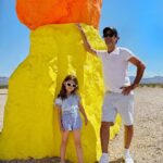 Elisabetta Fantone Instagram - We're busy making memories in #Vegas, the ultimate colorful playground. #SevenMagicMountains 💛🧡❤💜💙💚 #LasVegas #Nevada 🌵🌞🃏🎰🎭🎉 Seven Magic Mountains, S Las Vegas Blvd, Las Vegas, Nevada