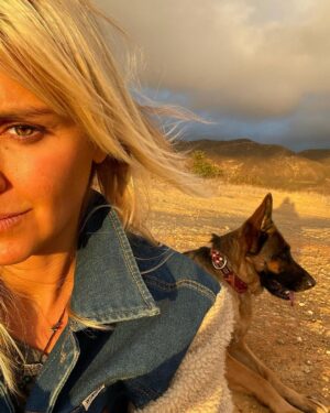 Eliza Coupe Instagram - I like this photo of The Rex and me. She’s my shadow... or I’m hers.... she’s my light.... and I’m hers. Divine reflections that’s for shit sure. 
We both got our eye on something. Sights set... at sunset. What? Exactly. What you got your eye on today? And hey, I’m asking for reals don’t get weird in the comments....Or do, fuck it, there’s enough censorship going on these days. Plus nobody’s even reading this far. 
Password is “eye aye” if you are. 
Xoxo

#nocensorship #sayanything #greatfilm #eye #love #you #magic #light #rex #flow #elevate #raiseyourvibration #raiseyourfrequency #levelup #5d #sovereign #soul #divine #infinitepossibilities #bethechange #exactchange #what #gowithit #wrangler #rexler #germanshepherd #atleastacouplefartstoo