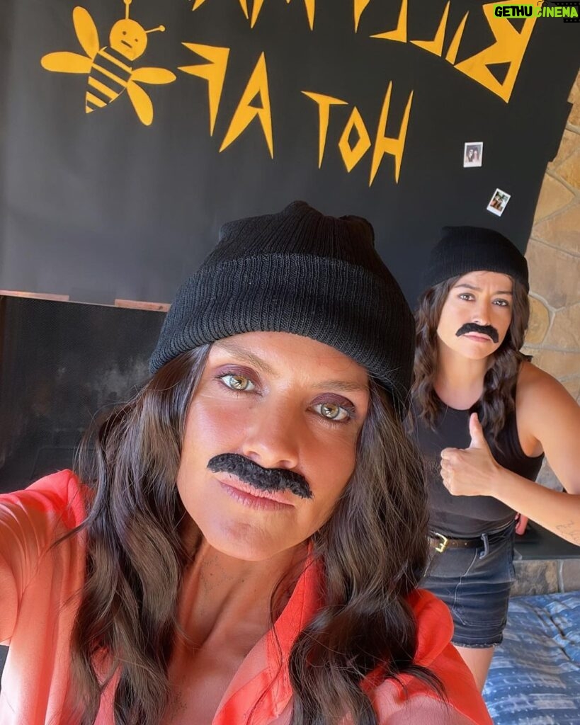 Eliza Coupe Instagram - I have a type… I 🖤 B I L L Y M A R K S #happybirthday #billymarks #party #topanga #hashtag #billyhotafmarks #thisis40 #myloooooveeeee #finally #mustache #imdonenow Topanga, California